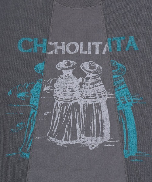 チチカカ（チチカカ）の「チョリータリメイク風裏毛プルオーバー（Tシャツ/カットソー・レディース・オレンジ/チャコールグレー/アイボリー・FREE）」の15枚目の写真