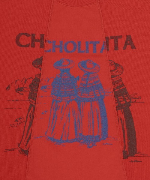 チチカカ（チチカカ）の「チョリータリメイク風裏毛プルオーバー（Tシャツ/カットソー・レディース・オレンジ/チャコールグレー/アイボリー・FREE）」の17枚目の写真