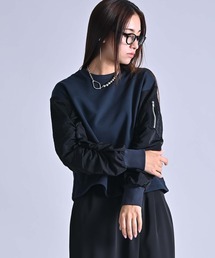 Anside（アンサイド）の「ギャザースリーブスエットプルオーバー（スウェット）」