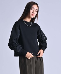 Anside（アンサイド）の「ギャザースリーブスエットプルオーバー（スウェット）」