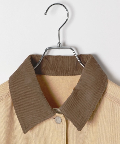 BAYFLOW（ベイフロー）の「[オーバーシルエット]カバーオール（デニムジャケット・レディース・ベージュ/インディゴブルー・SMALL/MEDIUM）」の15枚目の写真