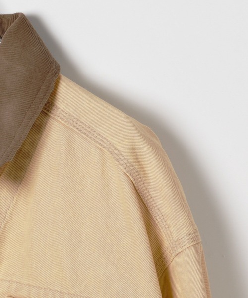 BAYFLOW（ベイフロー）の「[オーバーシルエット]カバーオール（デニムジャケット・レディース・ベージュ/インディゴブルー・SMALL/MEDIUM）」の17枚目の写真