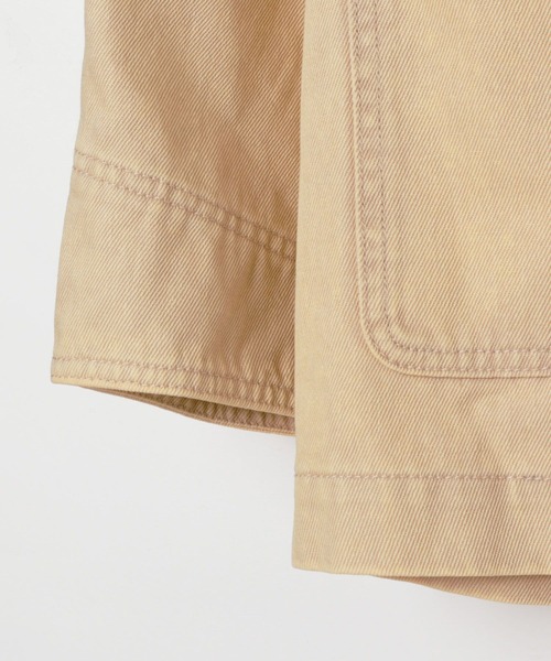 BAYFLOW（ベイフロー）の「[オーバーシルエット]カバーオール（デニムジャケット・レディース・ベージュ/インディゴブルー・SMALL/MEDIUM）」の18枚目の写真