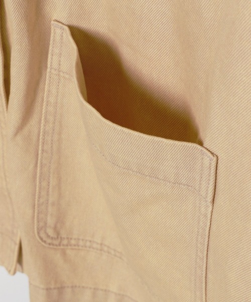 BAYFLOW（ベイフロー）の「[オーバーシルエット]カバーオール（デニムジャケット・レディース・ベージュ/インディゴブルー・SMALL/MEDIUM）」の21枚目の写真