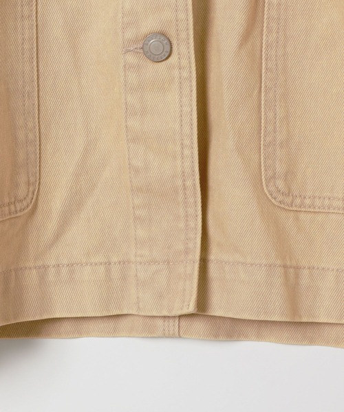 BAYFLOW（ベイフロー）の「[オーバーシルエット]カバーオール（デニムジャケット・レディース・ベージュ/インディゴブルー・SMALL/MEDIUM）」の22枚目の写真