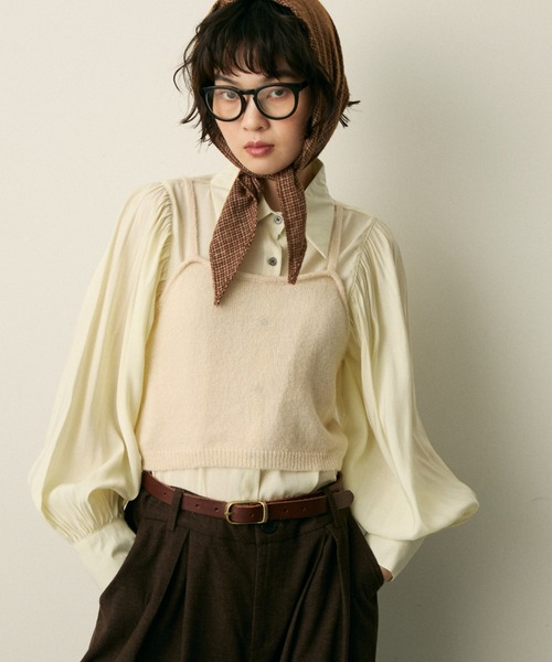 セール】ボリュームスリーブギャザーシャツ（シャツ/ブラウス）｜full