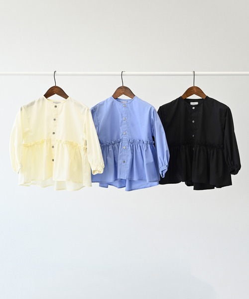 undeny.（アンディニ－）の「アンディニー フレアブラウス（シャツ/ブラウス・キッズ・ブラック/オフホワイト/ブルー・L/XL/M）」の13枚目の写真