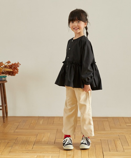 undeny.（アンディニ－）の「アンディニー フレアブラウス（シャツ/ブラウス・キッズ・ブラック/オフホワイト/ブルー・L/XL/M）」の6枚目の写真