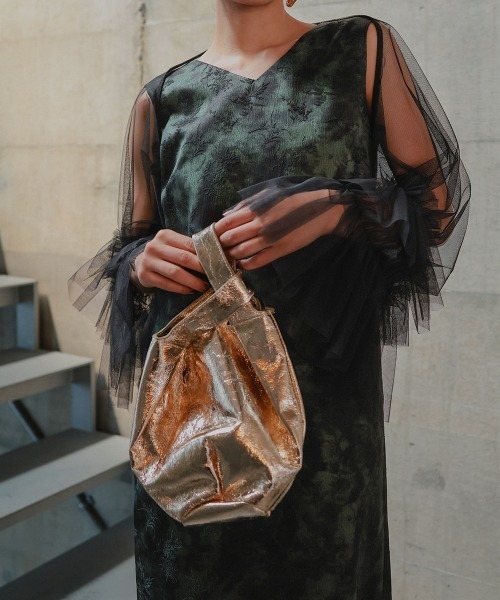 Callarus(カラルス)の「チュールボレロジャガードワンピースアンサンブルドレス〔Callarus〕(ドレス・レディース・ブラック系/グレー系/グリーン系・LL/L/M)」の11枚目の写真