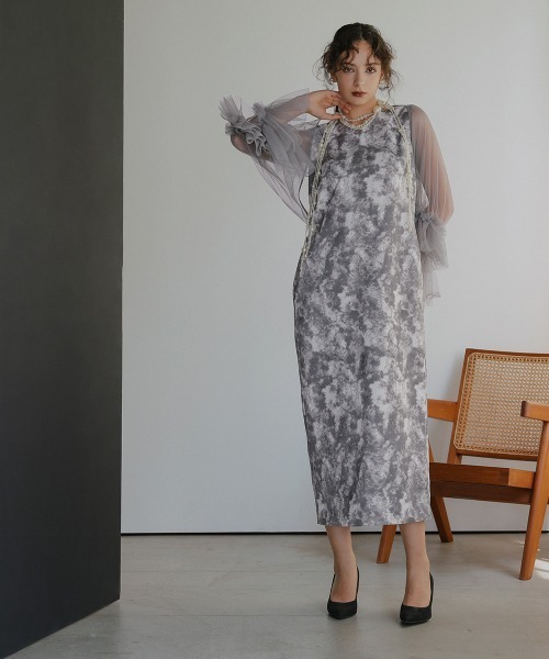 Callarus(カラルス)の「チュールボレロジャガードワンピースアンサンブルドレス〔Callarus〕(ドレス・レディース・ブラック系/グレー系/グリーン系・LL/L/M)」の18枚目の写真