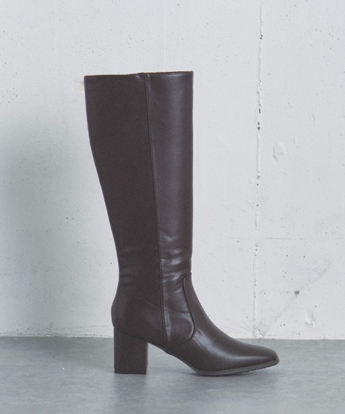 Doux archives（ドゥアルシーヴ）の「プレーンロングブーツ（ブーツ・レディース・ブラウン/ブラック・23.5/24.5）」の6枚目の写真