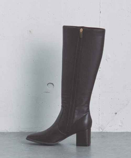 Doux archives（ドゥアルシーヴ）の「プレーンロングブーツ（ブーツ・レディース・ブラウン/ブラック・23.5/24.5）」の8枚目の写真