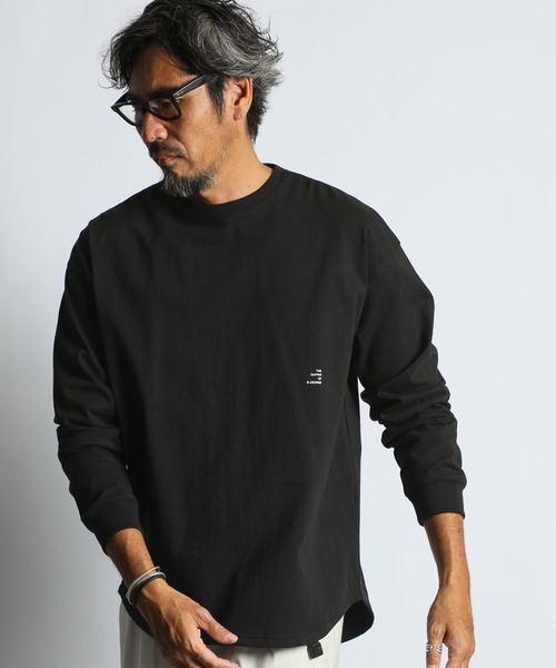 8oz HEAVY WEIGHT OVER SIZE ROUND HEM L/SL TEE：8オンス