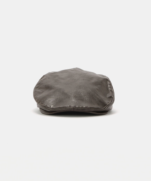 AWESOME NEEDS(オーサムニーズ)の「【AWESOME NEEDS / オーサムニーズ】 CLASSIC HUNTING CAP_LEATHER(ハンチング/ベレー帽・レディース・ブラウン/ブラック・FREE)」の3枚目の写真