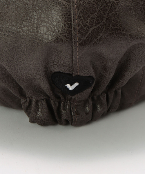 AWESOME NEEDS(オーサムニーズ)の「【AWESOME NEEDS / オーサムニーズ】 CLASSIC HUNTING CAP_LEATHER(ハンチング/ベレー帽・レディース・ブラウン/ブラック・FREE)」の8枚目の写真
