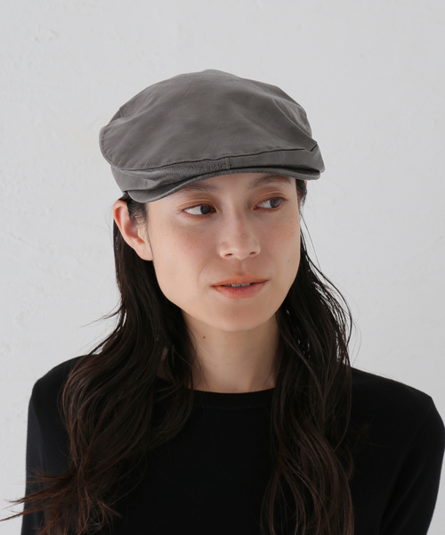 AWESOME NEEDS(オーサムニーズ)の「【AWESOME NEEDS / オーサムニーズ】 CLASSIC HUNTING CAP_LEATHER(ハンチング/ベレー帽・レディース・ブラウン/ブラック・FREE)」の13枚目の写真