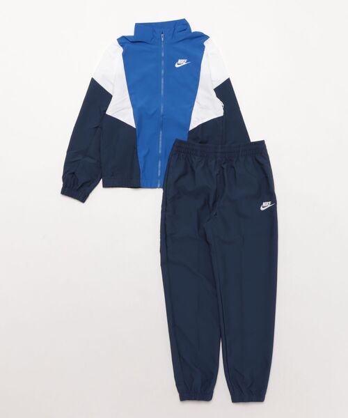 NIKE（ナイキ）の「《NIKEアパレル》K NSW TRACKSUIT WVN FZ（セットアップ・キッズ・ダークネイビー/ブラック・130/140/150/160）」の2枚目の写真
