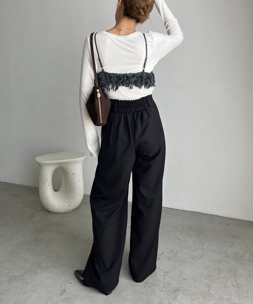 CAPRICIEUX LE'MAGE（カプリシューレマージュ）の「【セットアイテム】インナーSETウーリービスチェ（Tシャツ/カットソー・レディース・ベージュ/グレー・FREE）」の6枚目の写真