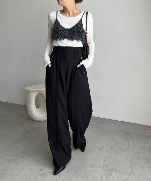 CAPRICIEUX LE'MAGE（カプリシューレマージュ）の「【セットアイテム】インナーSETウーリービスチェ（Tシャツ/カットソー・レディース・ベージュ/グレー・FREE）」の11枚目の写真