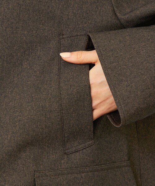 MACKINTOSH PHILOSOPHY（ﾏｯｷﾝﾄｯｼｭ ﾌｨﾛｿﾌｨｰ）の「GREY LABEL 【SOMERFORD LONG（サマーフォード ロング）】（ステンカラーコート・レディース・ベージュ/ダークネイビー/ブラウン系その他5・2/6）」の14枚目の写真