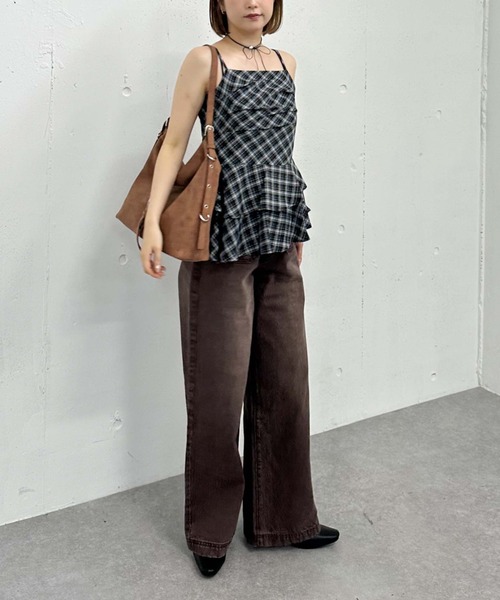 archives（アルシーヴ）の「スエードバックルＢＩＧバッグ（ショルダーバッグ・レディース・ベージュ/ブラウン・FREE）」の12枚目の写真