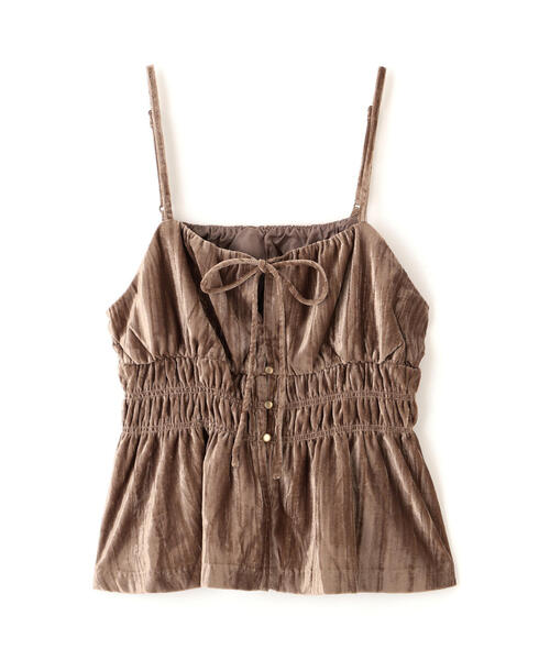 FREE'S MART（フリーズマート）の「◆クラッシュベロアシャーリングビスチェ（その他トップス・レディース・ベージュ/ブラック・FREE）」の13枚目の写真