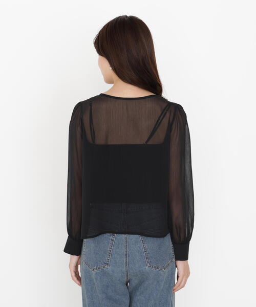 PROPORTION BODY DRESSING(プロポーションボディドレッシング)の「<ウォッシャブル>フロントフリルブラウス / 1215210910(シャツ/ブラウス・レディース・ブラック/ピンク/ホワイト系その他・FREE)」の9枚目の写真
