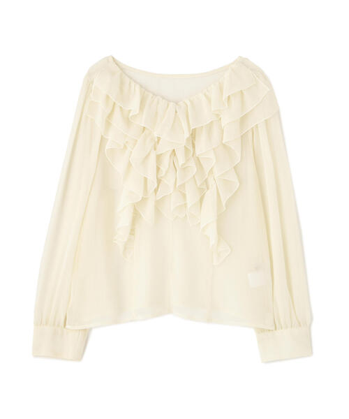 PROPORTION BODY DRESSING(プロポーションボディドレッシング)の「<ウォッシャブル>フロントフリルブラウス / 1215210910(シャツ/ブラウス・レディース・ブラック/ピンク/ホワイト系その他・FREE)」の13枚目の写真