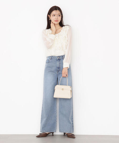 PROPORTION BODY DRESSING(プロポーションボディドレッシング)の「<ウォッシャブル>フロントフリルブラウス / 1215210910(シャツ/ブラウス・レディース・ブラック/ピンク/ホワイト系その他・FREE)」の16枚目の写真
