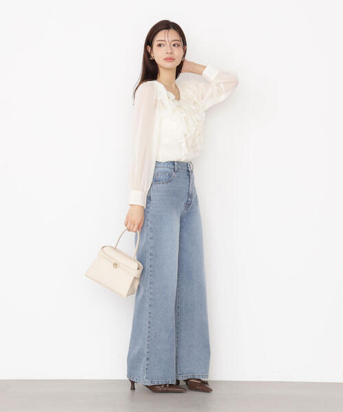 PROPORTION BODY DRESSING(プロポーションボディドレッシング)の「<ウォッシャブル>フロントフリルブラウス / 1215210910(シャツ/ブラウス・レディース・ブラック/ピンク/ホワイト系その他・FREE)」の17枚目の写真