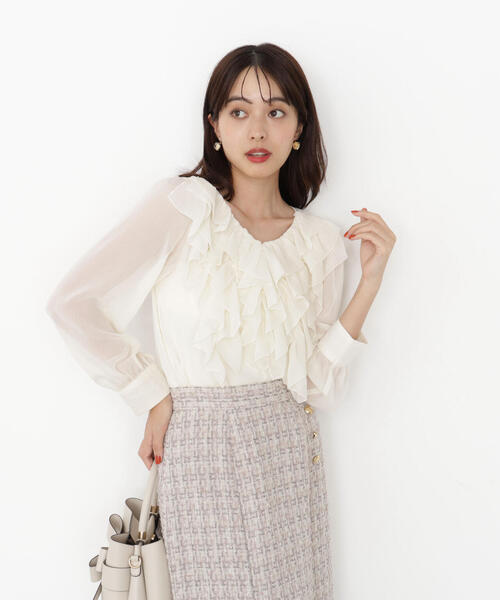 PROPORTION BODY DRESSING(プロポーションボディドレッシング)の「<ウォッシャブル>フロントフリルブラウス / 1215210910(シャツ/ブラウス・レディース・ブラック/ピンク/ホワイト系その他・FREE)」の19枚目の写真