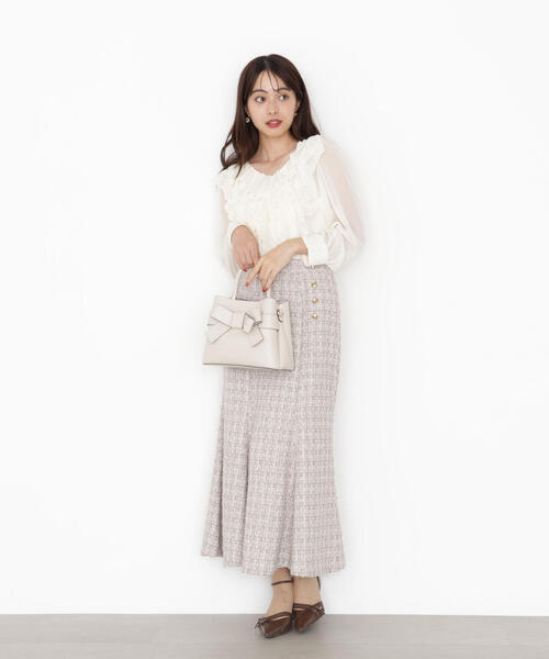 PROPORTION BODY DRESSING(プロポーションボディドレッシング)の「<ウォッシャブル>フロントフリルブラウス / 1215210910(シャツ/ブラウス・レディース・ブラック/ピンク/ホワイト系その他・FREE)」の20枚目の写真