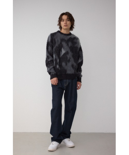 AZUL by moussy（アズールバイマウジー）の「起毛総柄ニット（ニット/セーター・メンズ・ブラック系その他/ブラウン系その他/ブルー系その他3・MEDIUM/LARGE）」の8枚目の写真