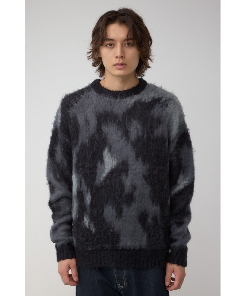 AZUL by moussy（アズールバイマウジー）の「起毛総柄ニット（ニット/セーター・メンズ・ブラック系その他/ブラウン系その他/ブルー系その他3・MEDIUM/LARGE）」の9枚目の写真