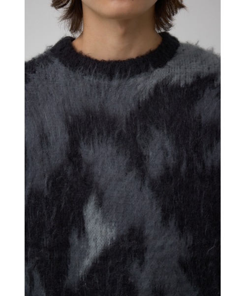 AZUL by moussy（アズールバイマウジー）の「起毛総柄ニット（ニット/セーター・メンズ・ブラック系その他/ブラウン系その他/ブルー系その他3・MEDIUM/LARGE）」の12枚目の写真