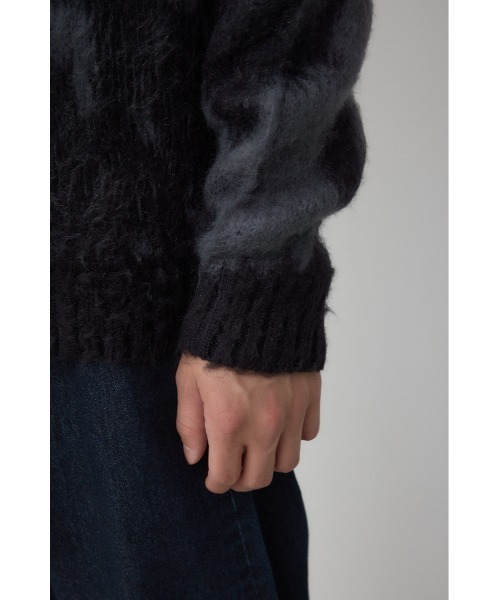 AZUL by moussy（アズールバイマウジー）の「起毛総柄ニット（ニット/セーター・メンズ・ブラック系その他/ブラウン系その他/ブルー系その他3・MEDIUM/LARGE）」の14枚目の写真