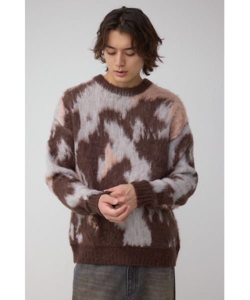 AZUL by moussy（アズールバイマウジー）の「起毛総柄ニット（ニット/セーター・メンズ・ブラック系その他/ブラウン系その他/ブルー系その他3・MEDIUM/LARGE）」の17枚目の写真