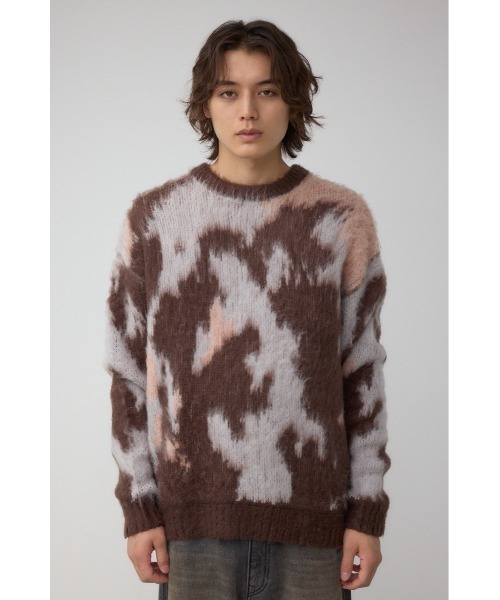 AZUL by moussy（アズールバイマウジー）の「起毛総柄ニット（ニット/セーター・メンズ・ブラック系その他/ブラウン系その他/ブルー系その他3・MEDIUM/LARGE）」の19枚目の写真