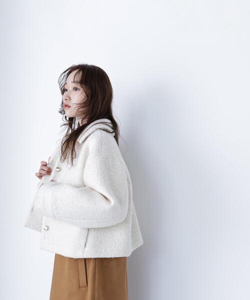 NATURAL BEAUTY BASIC（ナチュラルビューティーベーシック）の「◇ステンカラーショートブルゾン（ブルゾン・レディース・ブラック/ベージュ/オフホワイト・SMALL/MEDIUM）」の5枚目の写真