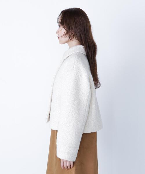 NATURAL BEAUTY BASIC（ナチュラルビューティーベーシック）の「◇ステンカラーショートブルゾン（ブルゾン・レディース・ブラック/ベージュ/オフホワイト・SMALL/MEDIUM）」の8枚目の写真