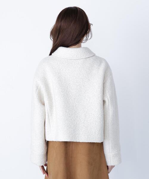 NATURAL BEAUTY BASIC（ナチュラルビューティーベーシック）の「◇ステンカラーショートブルゾン（ブルゾン・レディース・ブラック/ベージュ/オフホワイト・SMALL/MEDIUM）」の9枚目の写真