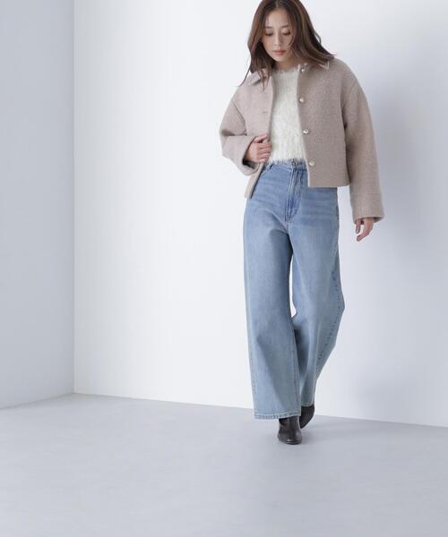 NATURAL BEAUTY BASIC（ナチュラルビューティーベーシック）の「◇ステンカラーショートブルゾン（ブルゾン・レディース・ブラック/ベージュ/オフホワイト・SMALL/MEDIUM）」の15枚目の写真