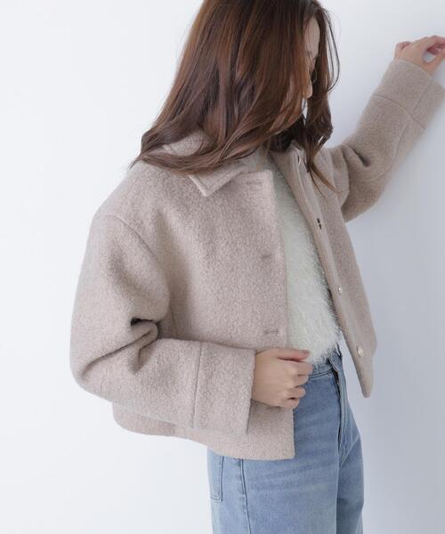 NATURAL BEAUTY BASIC（ナチュラルビューティーベーシック）の「◇ステンカラーショートブルゾン（ブルゾン・レディース・ブラック/ベージュ/オフホワイト・SMALL/MEDIUM）」の16枚目の写真