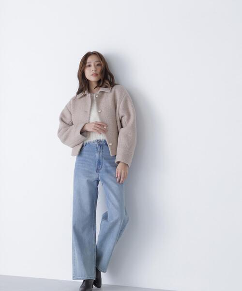 NATURAL BEAUTY BASIC（ナチュラルビューティーベーシック）の「◇ステンカラーショートブルゾン（ブルゾン・レディース・ブラック/ベージュ/オフホワイト・SMALL/MEDIUM）」の17枚目の写真