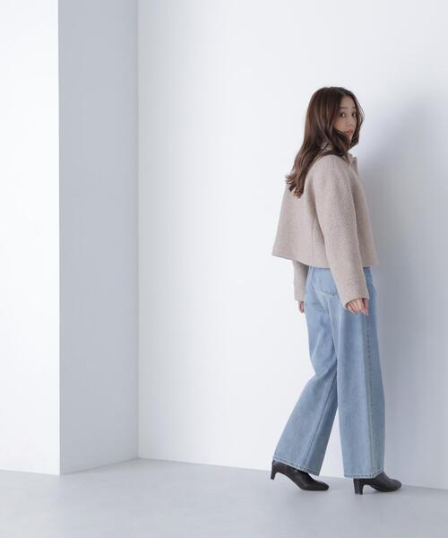 NATURAL BEAUTY BASIC（ナチュラルビューティーベーシック）の「◇ステンカラーショートブルゾン（ブルゾン・レディース・ブラック/ベージュ/オフホワイト・SMALL/MEDIUM）」の19枚目の写真