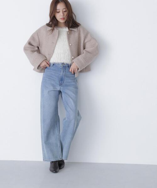 NATURAL BEAUTY BASIC（ナチュラルビューティーベーシック）の「◇ステンカラーショートブルゾン（ブルゾン・レディース・ブラック/ベージュ/オフホワイト・SMALL/MEDIUM）」の21枚目の写真