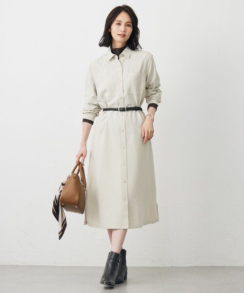 J.PRESS(ジェイプレス)の「【WEB限定】シアーストレッチフライス メローネック シアー カットソー(Tシャツ/カットソー・レディース・ダークブラウン系/ベージュ系/ブラック系/アイボリー系・T15/T13)」の14枚目の写真