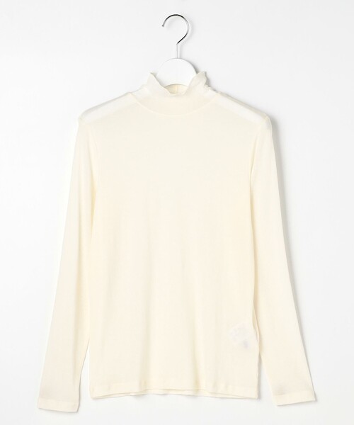 J.PRESS(ジェイプレス)の「【WEB限定】シアーストレッチフライス メローネック シアー カットソー(Tシャツ/カットソー・レディース・ダークブラウン系/ベージュ系/ブラック系/アイボリー系・T15/T13)」の16枚目の写真