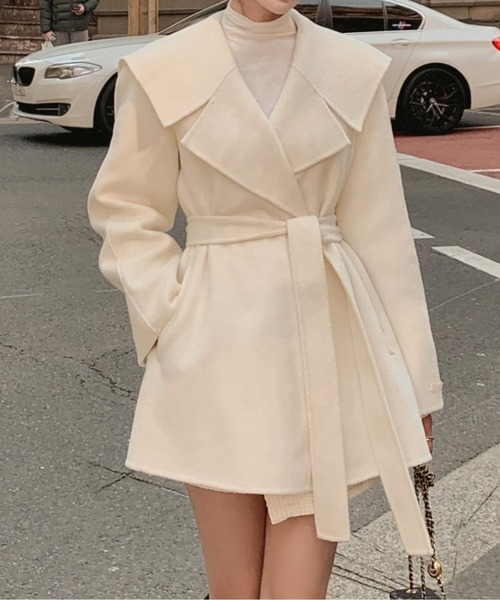 フライヨークウエストベルト付きショートコート（その他アウター