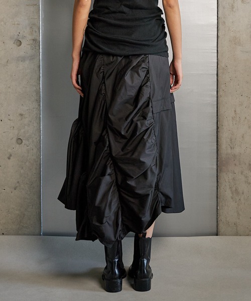 RUMCHE(ラムシェ)の「Typewriter Gathered Skirt / タイプライターギャザースカート(スカート・レディース・ブラック・FREE)」の7枚目の写真